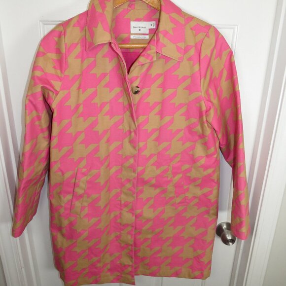 Isaac Mizrahi Jackets & Blazers - Isaac Mizrahi x Target Pink Tan Houndstooth Trench 20th Anniversary Collection M